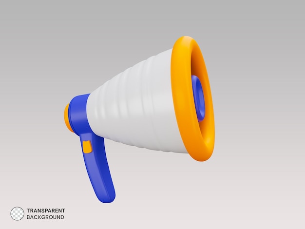 Free PSD portable megaphone 3d icon