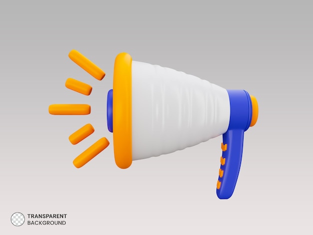 Portable megaphone 3d icon