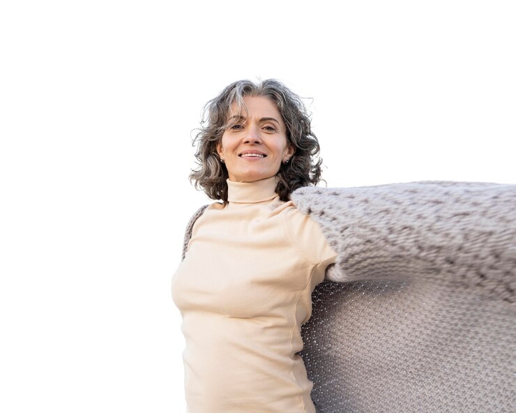 Free PSD portrait of adult woman spending time outdoors by herself
