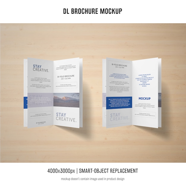 PSD gratuito ritratto dl brochure mockup