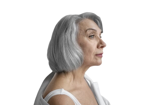 portrait of elegant old woman