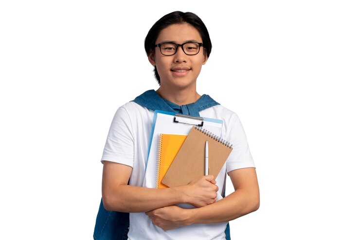 Free PSD portrait of man teenager isolated