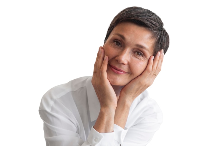 Free PSD portrait of middle-aged woman
