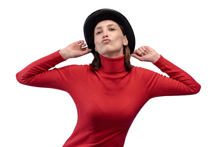 Free PSD portrait of middle-aged woman