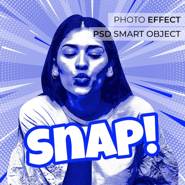 Free PSD portrait of person with comic effect