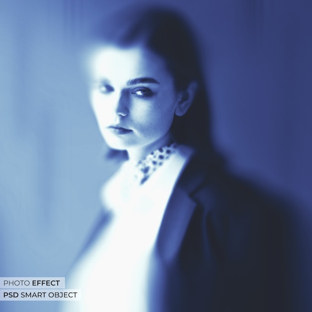 Free PSD portrait of person with mystery effect