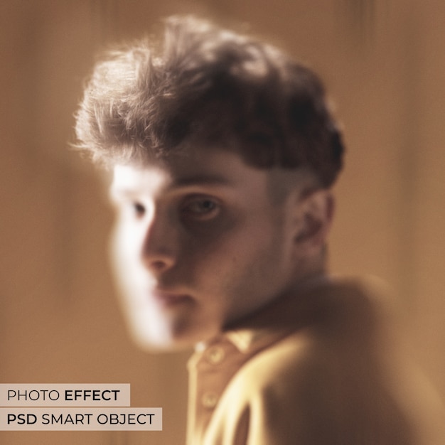 Free PSD portrait of person with mystery effect