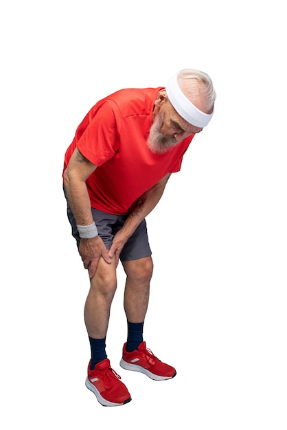 Portrait of senior man resting