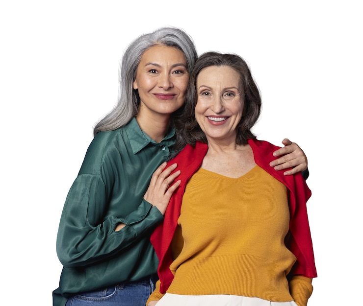 Free PSD portrait of senior woman