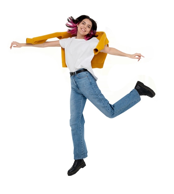 portrait of teenager girl isolated