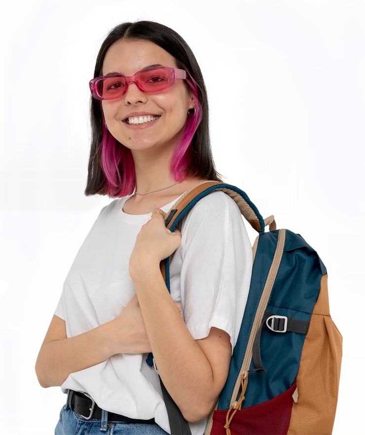 Free PSD portrait of teenager girl isolated