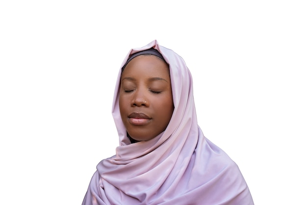 PSD gratuito ritratto di donna che indossa l'hijab