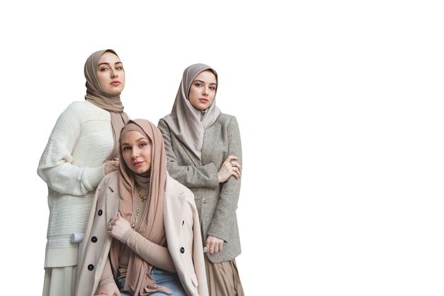 Free PSD portrait of women wearing hijab