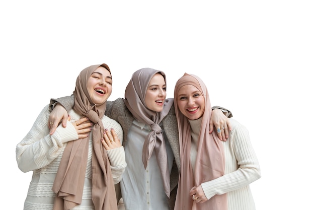 Portrait of women wearing hijab