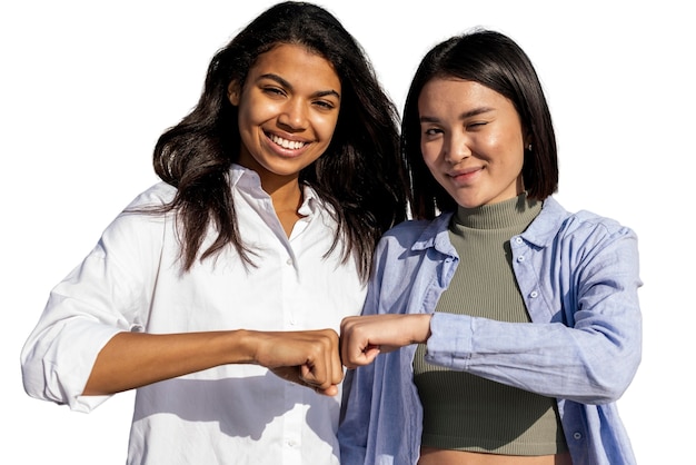 Portrait of young teenage girls