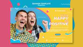 Free PSD positivism concept banner template style