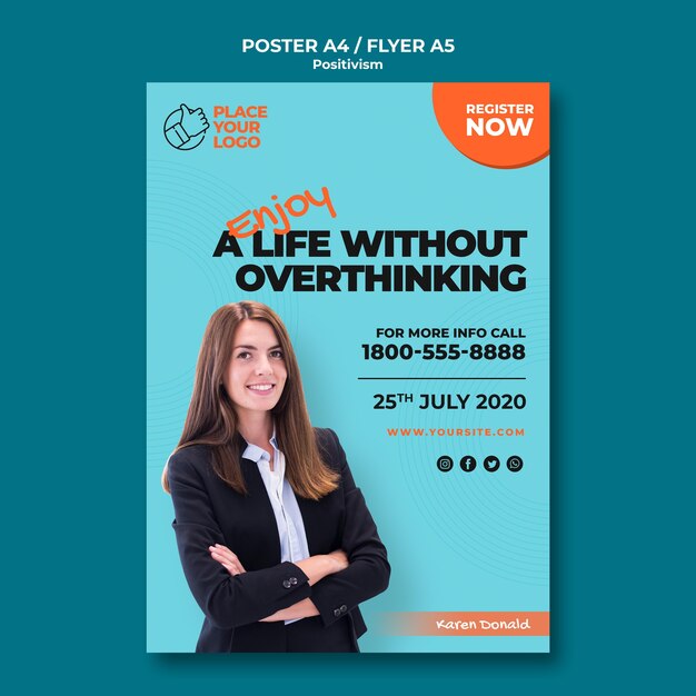 positivism concept flyer template