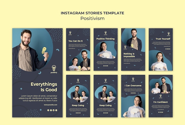 Positivism Concept Instagram Stories – Free PSD Templates