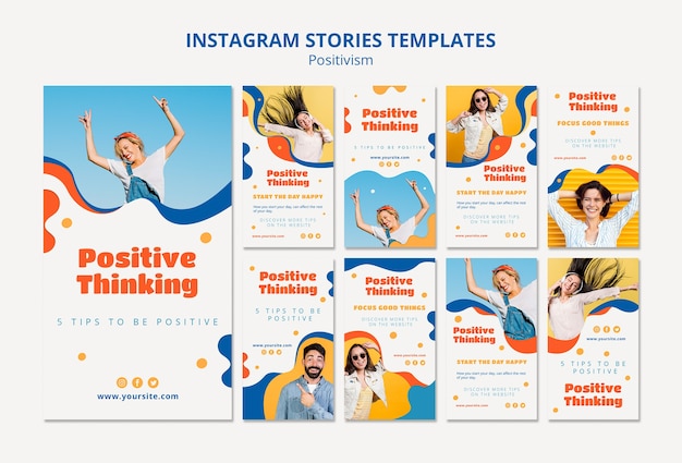 Positivism concept instagram stories