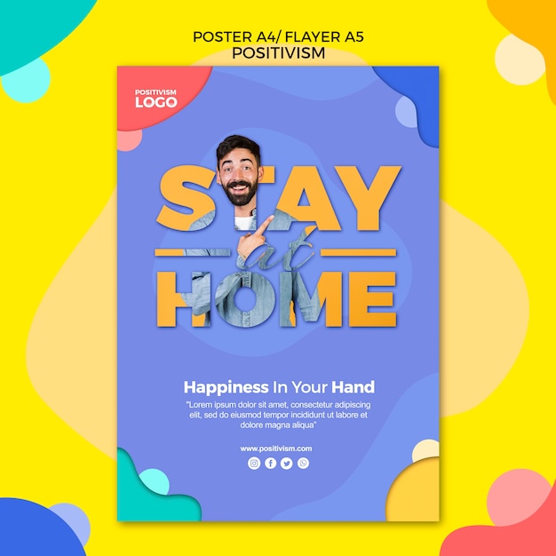 Positivism Concept Poster Design Free PSD Download