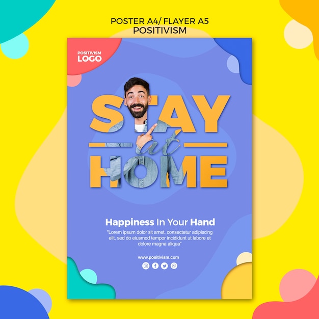 Free PSD positivism concept poster design