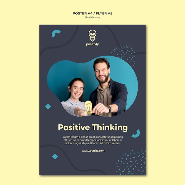 PSD gratuito positivismo concetto stile poster