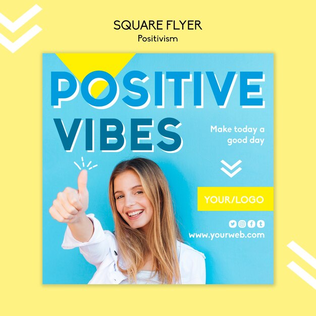 Positivism flyer template concept