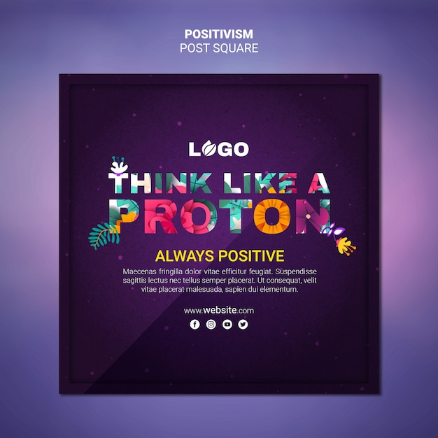 Free PSD positivism flyer template