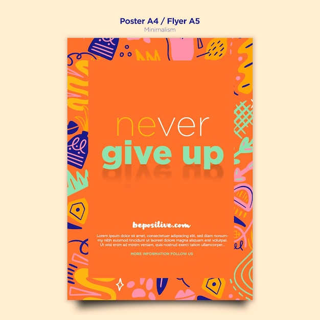 Free PSD positivism message poster concept