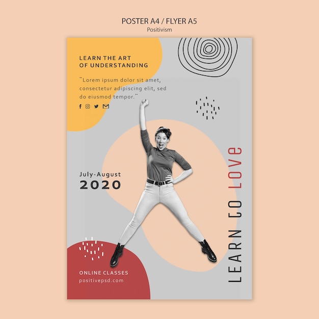 Free PSD positivism poster template