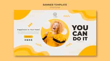 Free PSD positivism template for banner concept