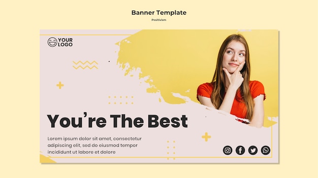 Free PSD positivism template banner