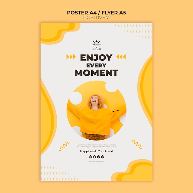 Free PSD positivism template for poster