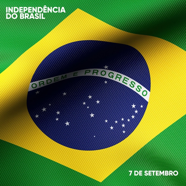 무료 PSD 포스트 템플릿 피드 브라질 독립