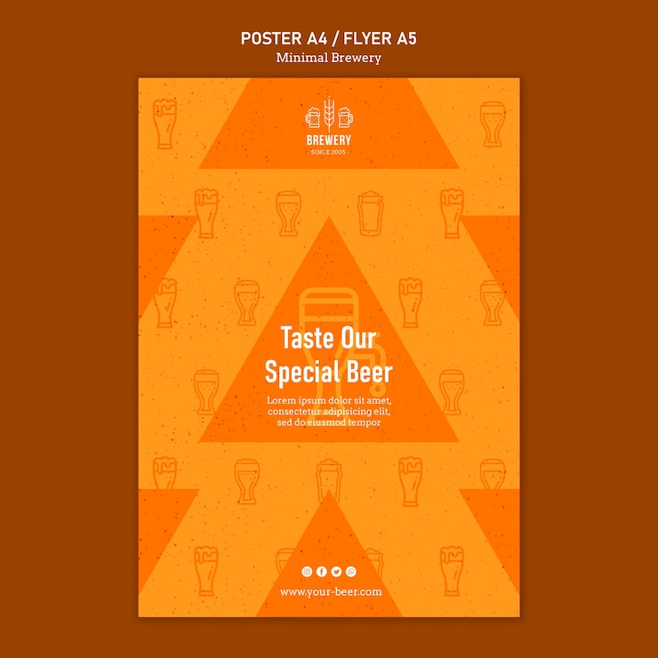 Free PSD poster for beer tasting