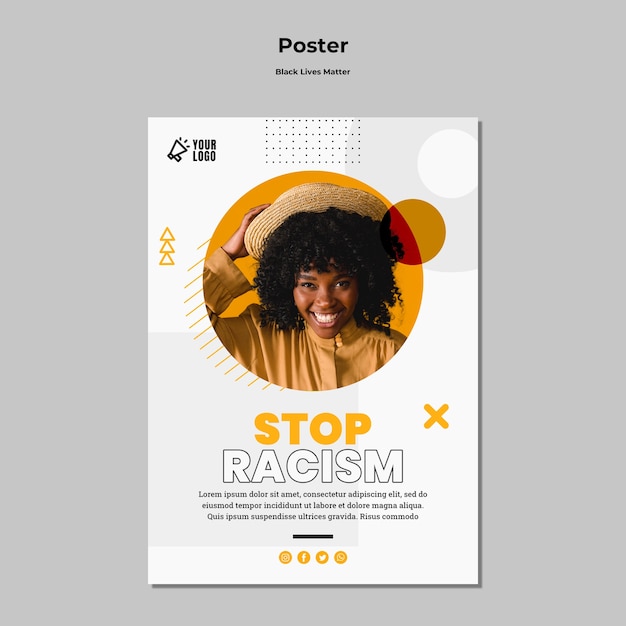 Free PSD poster for black lives matter