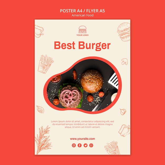 Poster for burger restaurant