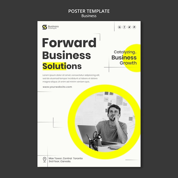 Дизайн бизнес-шаблона плаката