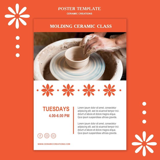 Poster ceramic creations ad template
