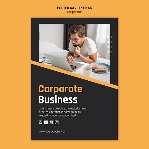 Free PSD poster for corporate business