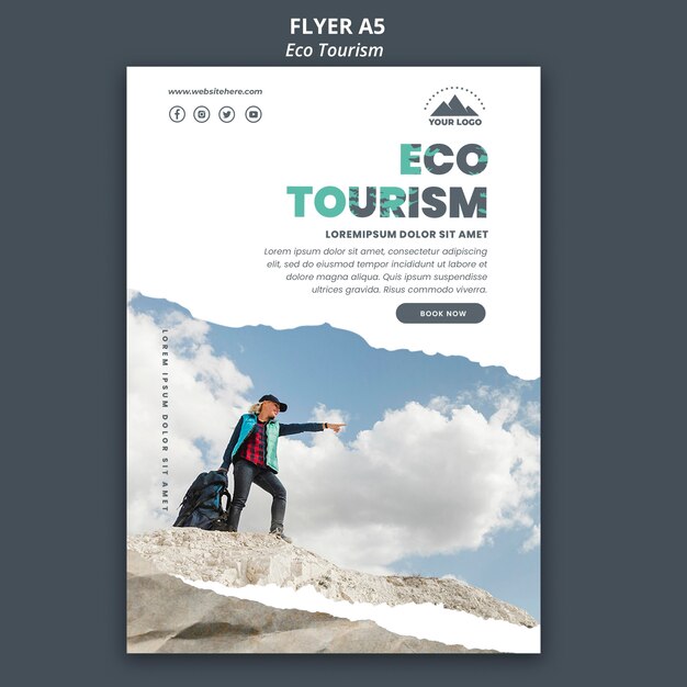 poster eco tourism template