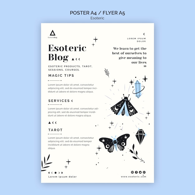 PSD gratuito poster per blog esoterico