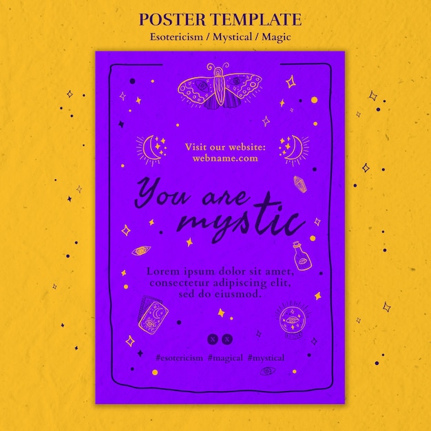 Poster esotericism ad template