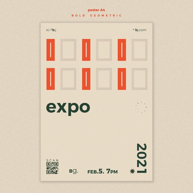 Poster exposition event ad template