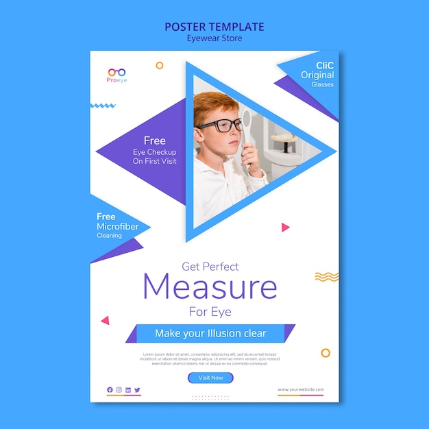 Free PSD poster eyewear store ad template