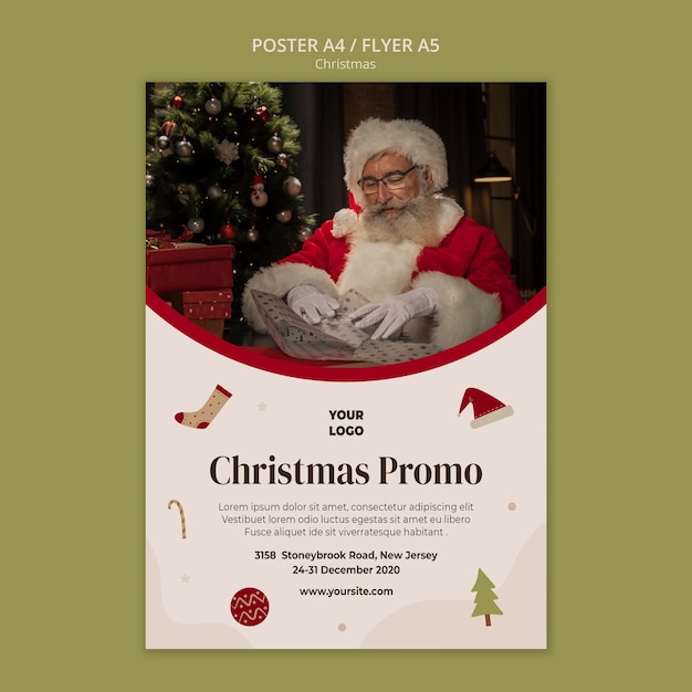 Плакат для рождественской распродажи