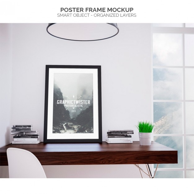 Free PSD poster frame mock up