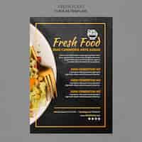 Free PSD poster fresh food ad template