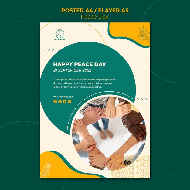 Poster for international peace day