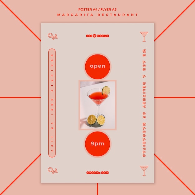 poster for margarita cocktail drink